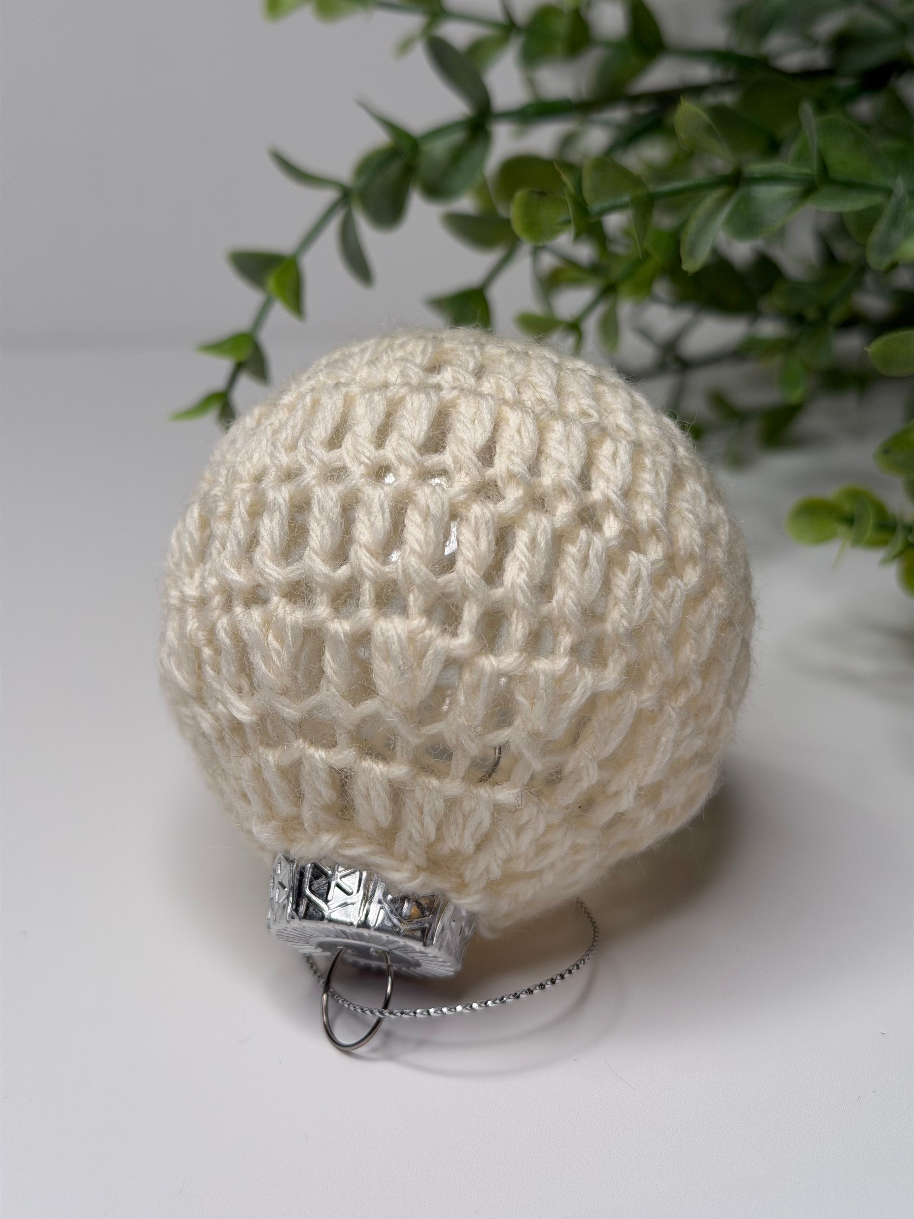 Julekule liten - hvit